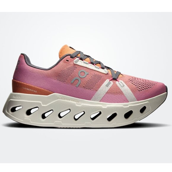 NIB On Running Cloudeclipse Running Shoe in Tangerine/Ivory, Size 9 - Picture 2 of 14